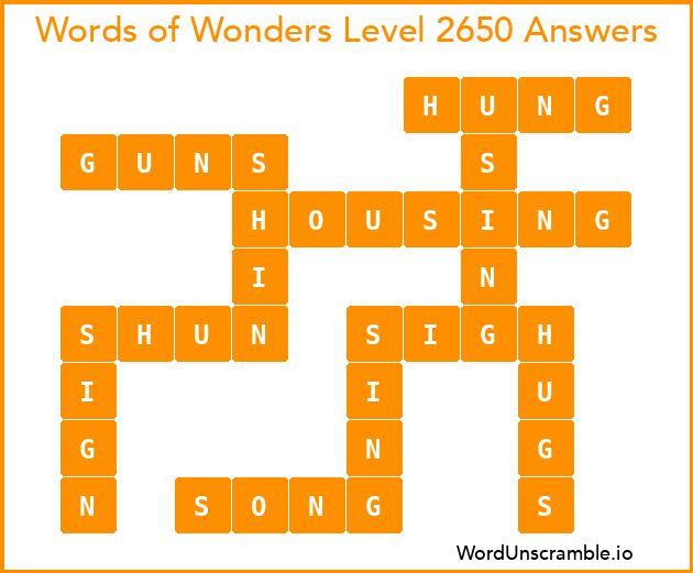 Words of Wonders Level 2650 Answers