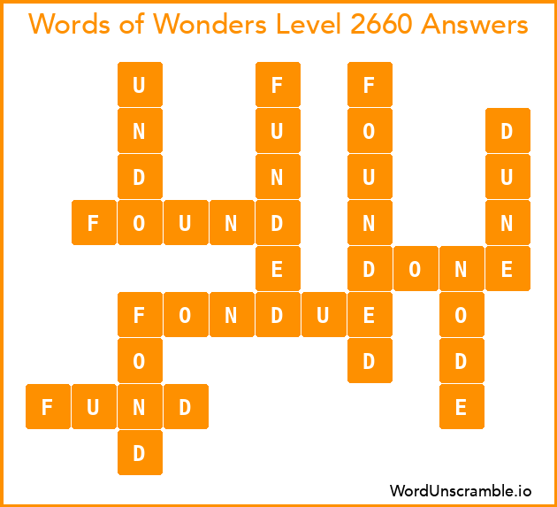 Words of Wonders Level 2660 Answers