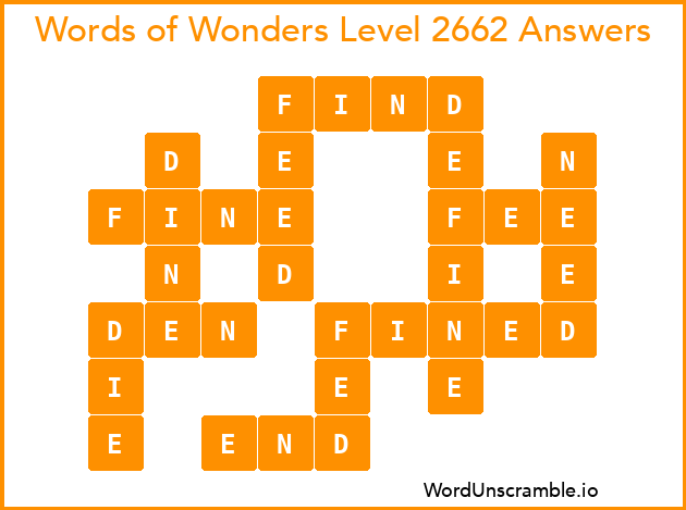 Words of Wonders Level 2662 Answers