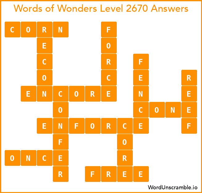 Words of Wonders Level 2670 Answers