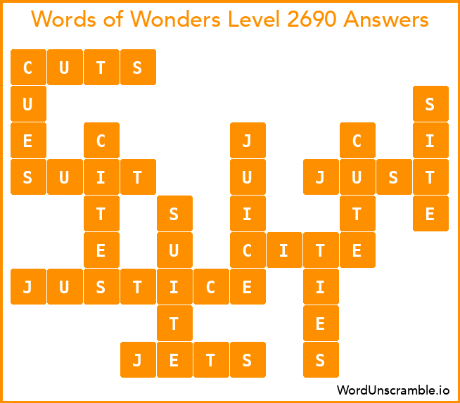 Words of Wonders Level 2690 Answers