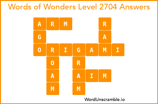 Words of Wonders Level 2704 Answers