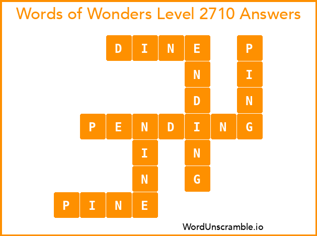 Words of Wonders Level 2710 Answers