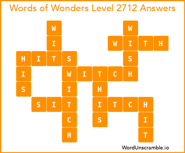 Words of Wonders Level 2712 Answers