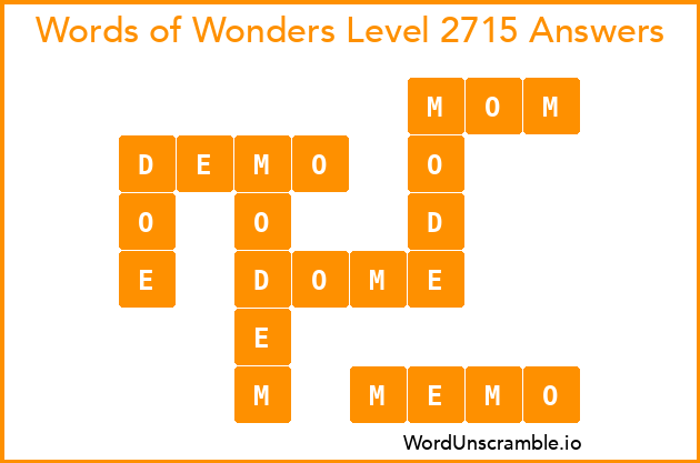 Words of Wonders Level 2715 Answers