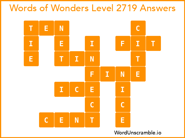 Words of Wonders Level 2719 Answers