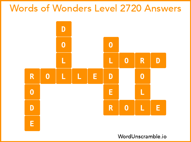 Words of Wonders Level 2720 Answers