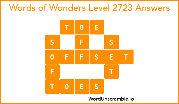 Words of Wonders Level 2723 Answers