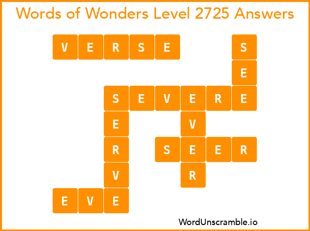 Words of Wonders Level 2725 Answers
