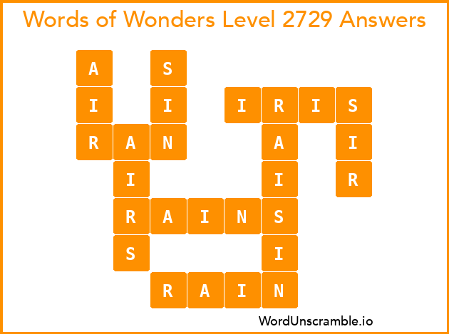 Words of Wonders Level 2729 Answers