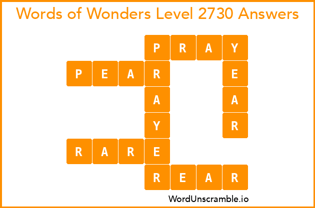 Words of Wonders Level 2730 Answers