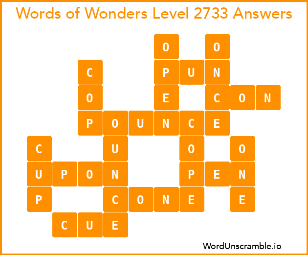 Words of Wonders Level 2733 Answers