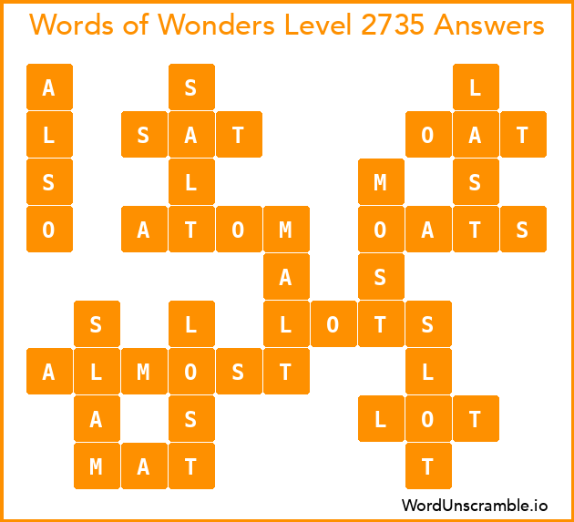 Words of Wonders Level 2735 Answers