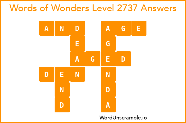 Words of Wonders Level 2737 Answers