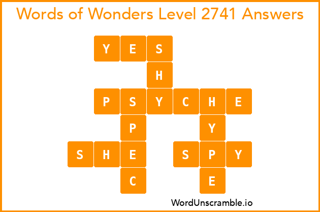 Words of Wonders Level 2741 Answers