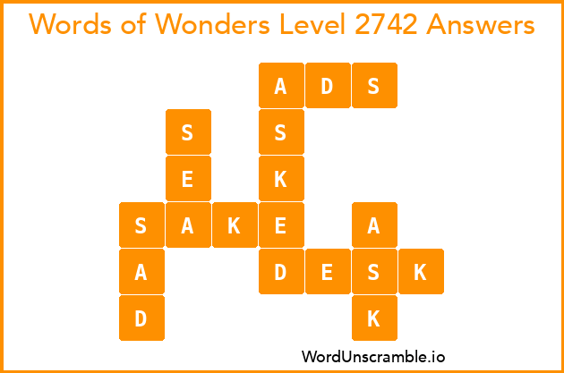 Words of Wonders Level 2742 Answers