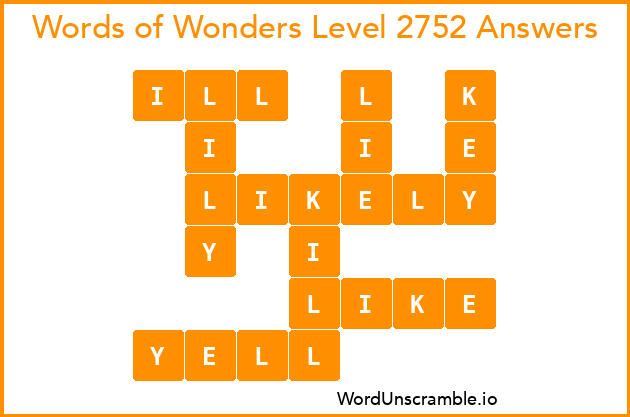 Words of Wonders Level 2752 Answers