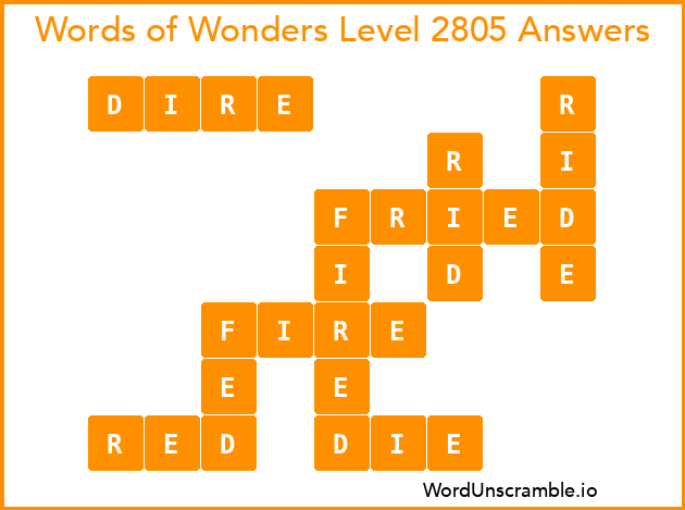 Words of Wonders Level 2805 Answers