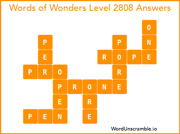 Words of Wonders Level 2808 Answers