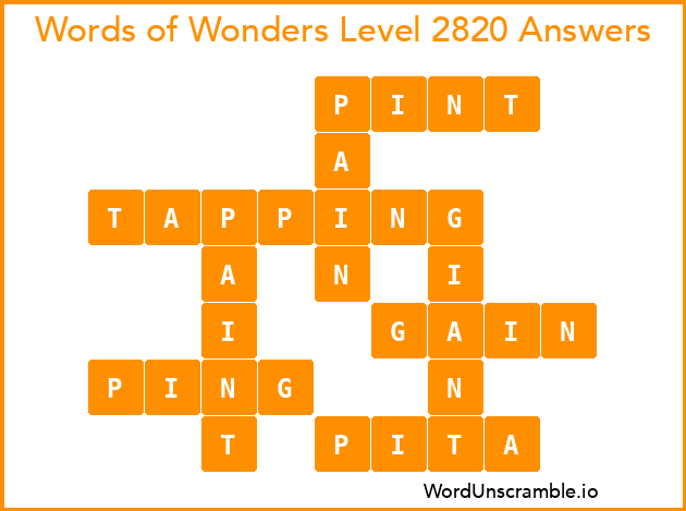 Words of Wonders Level 2820 Answers