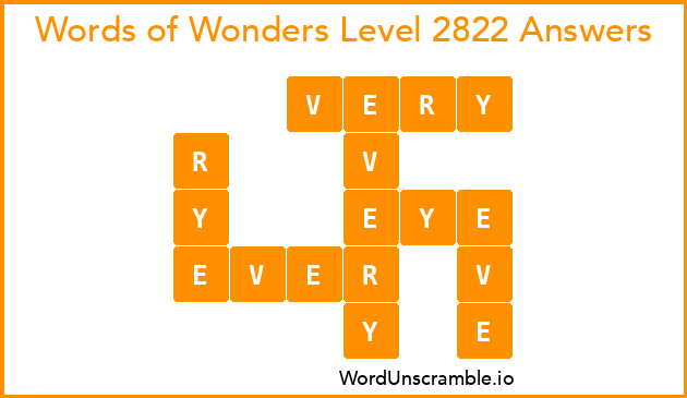 Words of Wonders Level 2822 Answers
