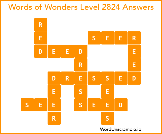 Words of Wonders Level 2824 Answers