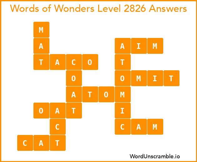 Words of Wonders Level 2826 Answers