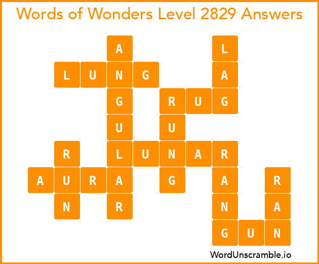 Words of Wonders Level 2829 Answers