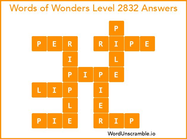 Words of Wonders Level 2832 Answers