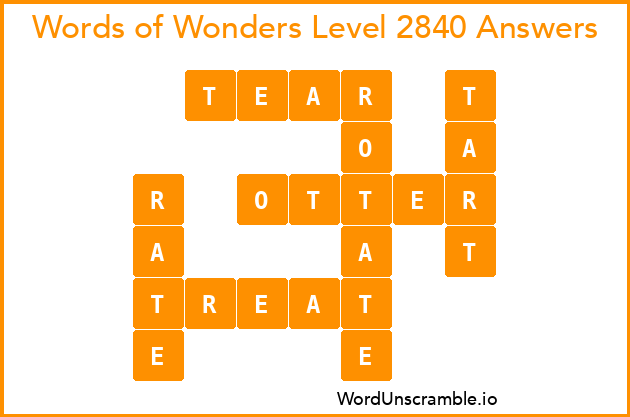 Words of Wonders Level 2840 Answers