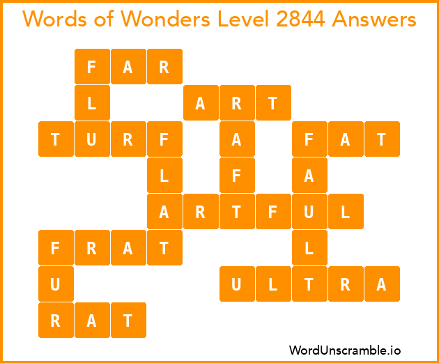 Words of Wonders Level 2844 Answers