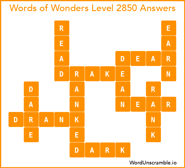Words of Wonders Level 2850 Answers