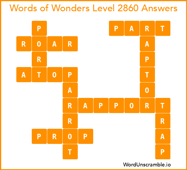 Words of Wonders Level 2860 Answers