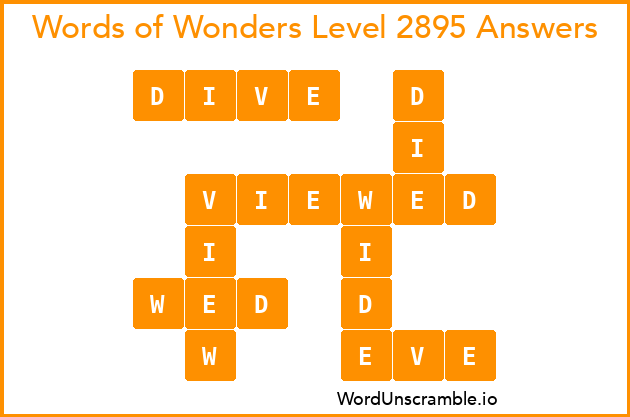 Words of Wonders Level 2895 Answers