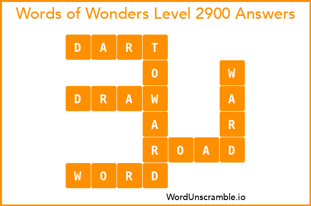 Words of Wonders Level 2900 Answers