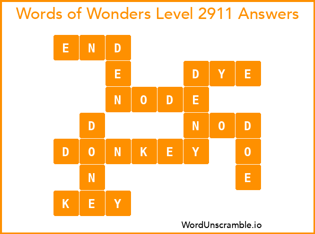Words of Wonders Level 2911 Answers