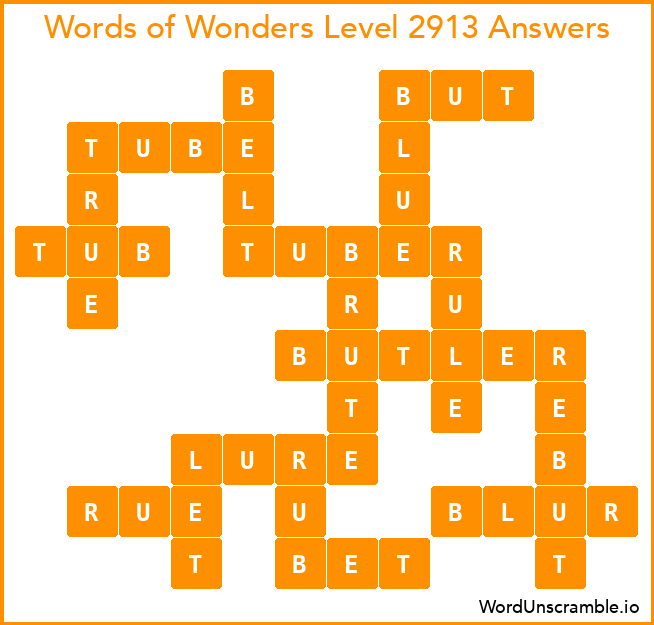 Words of Wonders Level 2913 Answers