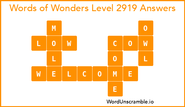 Words of Wonders Level 2919 Answers