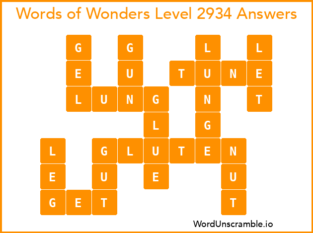 Words of Wonders Level 2934 Answers