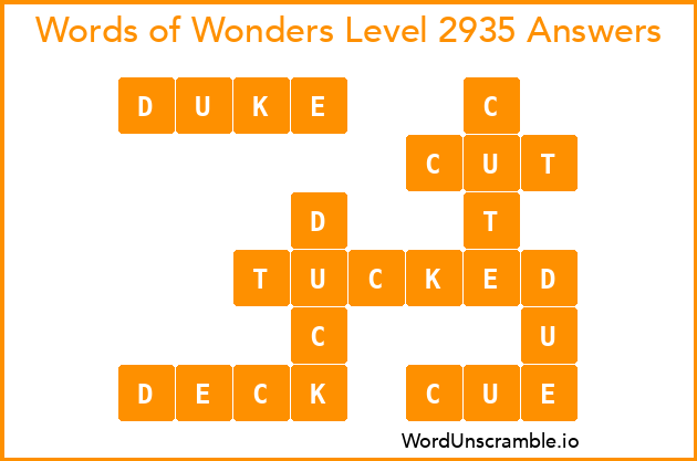 Words of Wonders Level 2935 Answers