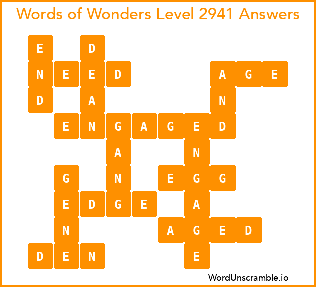 Words of Wonders Level 2941 Answers