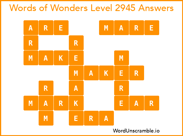 Words of Wonders Level 2945 Answers