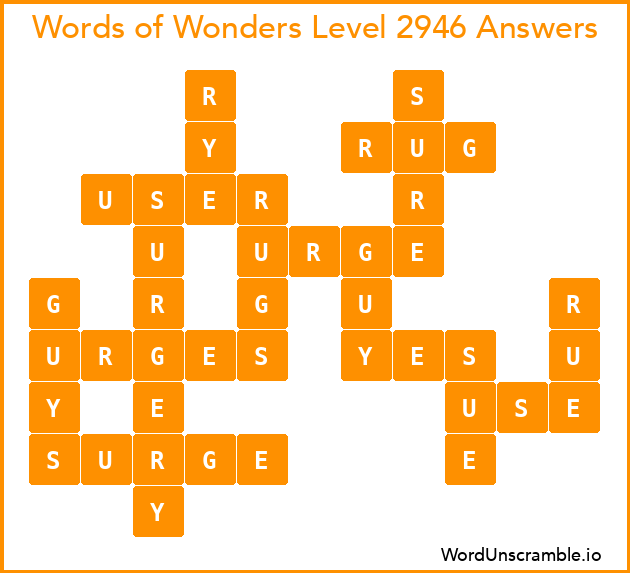 Words of Wonders Level 2946 Answers
