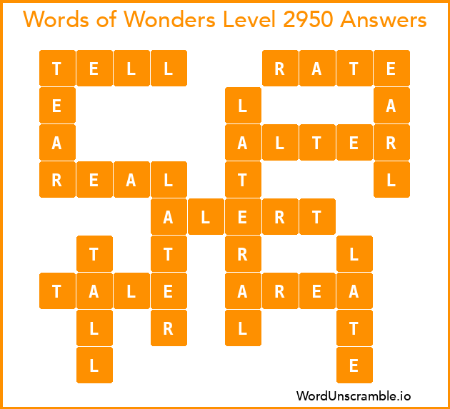 Words of Wonders Level 2950 Answers