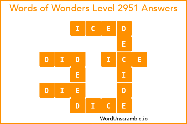 Words of Wonders Level 2951 Answers