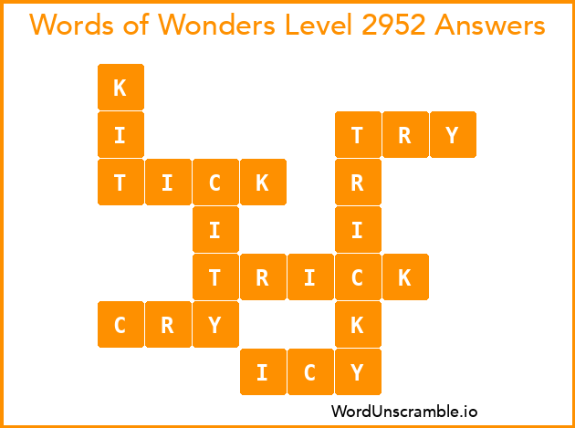 Words of Wonders Level 2952 Answers
