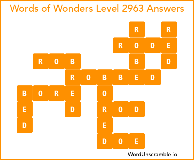 Words of Wonders Level 2963 Answers