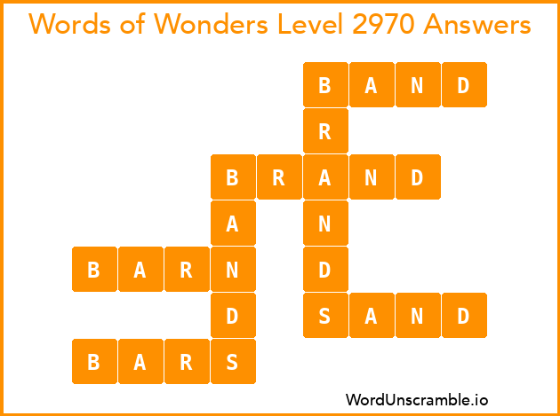 Words of Wonders Level 2970 Answers
