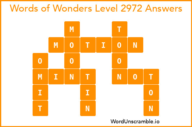 Words of Wonders Level 2972 Answers