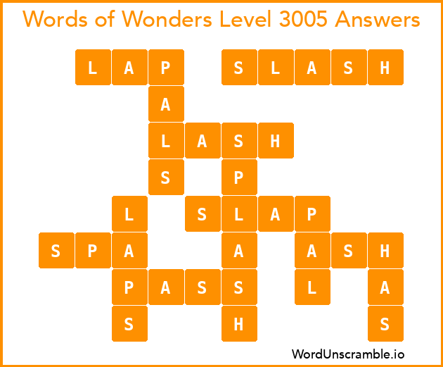 Words of Wonders Level 3005 Answers